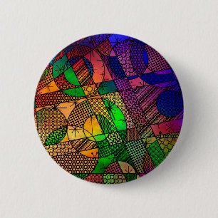 Rik, färgstark, texturerad geometrisk Abstrakt Knapp