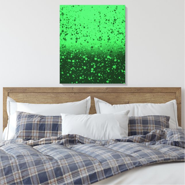 Rik minimalisk smaragdkonst canvastryck (Insitu (sovrum))