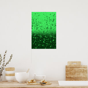 Rik minimalisk smaragdkonst poster