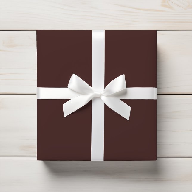 Rik Mörk Chocolate Brown Solid Färg Presentpapper (Skapare uppladdad)