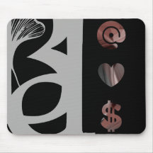 RIK Mousepad Trend Abstrakt Art Black Power