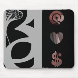 RIK Mousepad Trend Abstrakt Art Black Power Musmatta