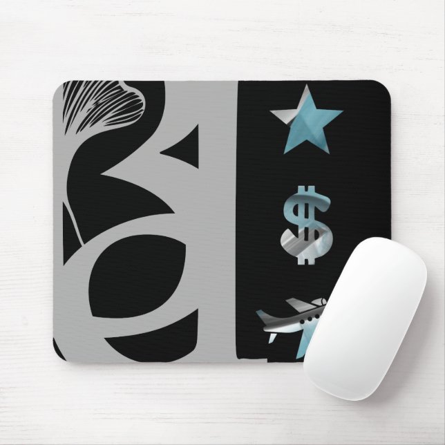 RIK Mousepad Trend Abstrakt Art Blue Ocean Musmatta (Med mus)