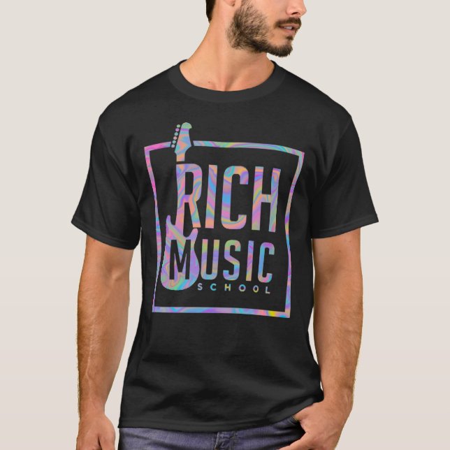 Rik Music Logotyp Shirt Pastel Marble T Shirt (Framsida)
