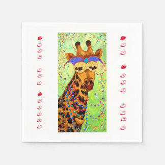 Rik och Söt Giraffe Cocktail Napkin Pappersservett