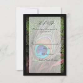 Rik Peacock Feather med Grönt Moss OSA Kort