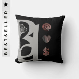 RIK Pillow Abstrakt Insida Decor Black Powdery Kudde