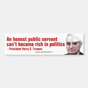 Rik Politikar är Crooks Harry Truman Bildekal