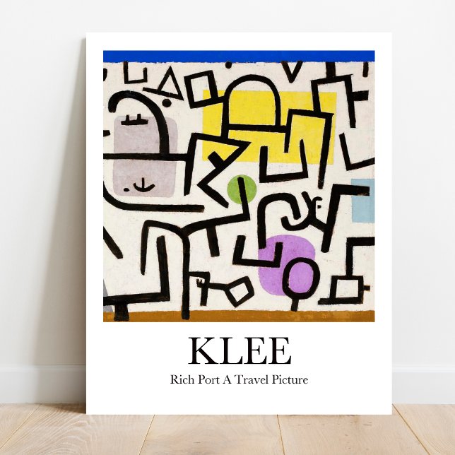 Rik Port A Travel Bild av Paul Klee 2 Poster (Klee's Rich Port: Bold & Beautiful! Museum-quality poster)