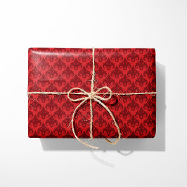 Rik Red Damask Presentpapper