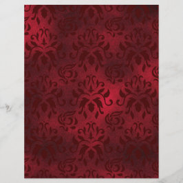 Rik Red Damask Scrapbook Papper
