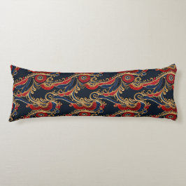 Rik Red, flottan, Guld Blommigt Rulla Kroppskudde