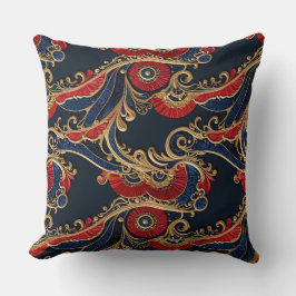 Rik Red, flottan, Guld Blommigt Rulla Kudde