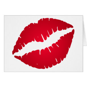 Rik Red Lipstick Hälsningskort