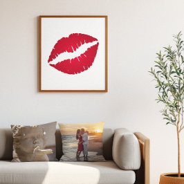 Rik röd ombre-läppstift poster