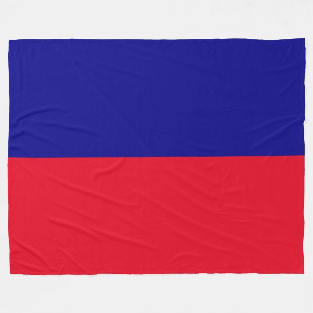 Rik Royal Blue Bright Nautical Red Färg Blocks Fleecefilt (Framsidan (Horisontell))