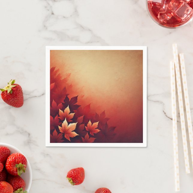 Rik Russet Maple Fall Gradient Découpage Napkins Pappersservett (Insitu)