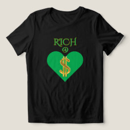 RIK SJÄL GRÖN SVART RIK@HJÄRTA GRAFIKSKAPA T SHIRT