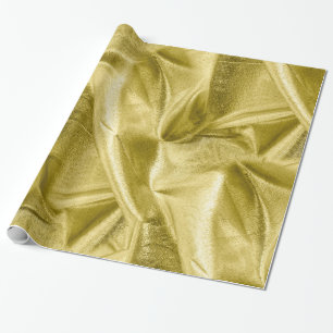 Rik skrynklade metallisk guld- FauxLame struktur Presentpapper
