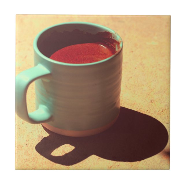 Rik skum av turkiska kaffe Mugg Kopp Kakelplatta (Framsidan)