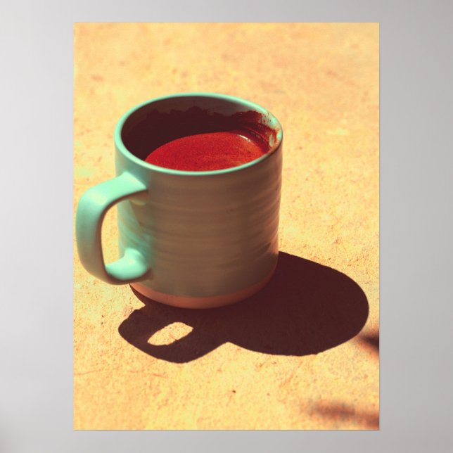 Rik skum av turkiska kaffe Mugg Kopp Poster (Framsidan)