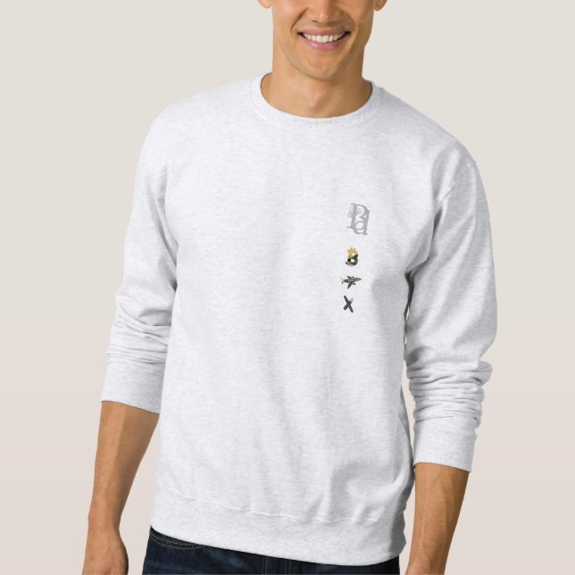 RIK Sweatshirt Trend AbstractArt Black White Guld (Framsida)