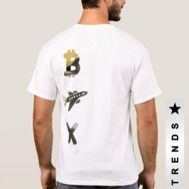 RIK T-Shirt Trend Abstrakt Art Black White Guld