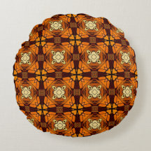 Rik Terracotta brände orange brun mönster