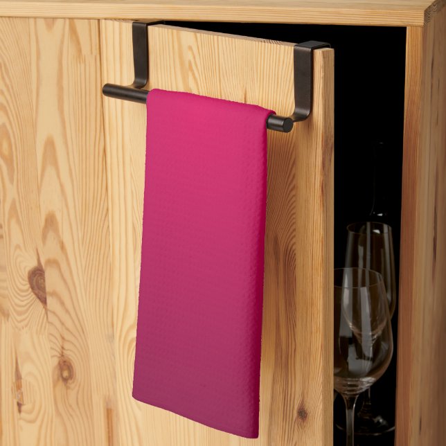 Rika vinbärsröda gradientnyanser kökshandduk (Thirds Fold)