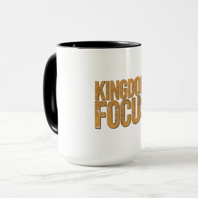 Rikedom Mentalitet Tro Fokus Disciplin Design Mugg (Framsida vänster)
