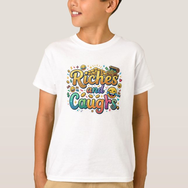 Rikedom och skratt t shirt (Framsida)