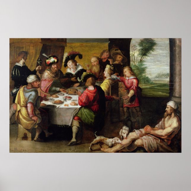 Rikens parable och Lazarus Poster (Framsidan)