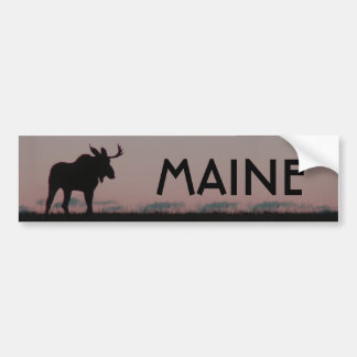 riklig älgsilouette, MAINE Bildekal