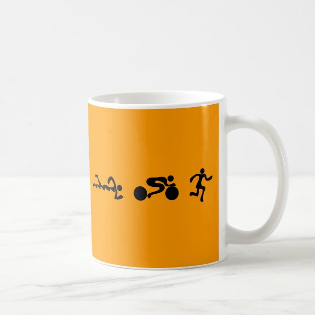 Riklig design för TRI för Triathlonsimmacykel Kaffemugg (Höger)