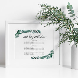 Riklig Foliage Företagstjänster eller Prisskylt Poster