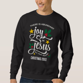 Riklig Glädje i Jesus Kristna Jul Lång Ärmad Tröja