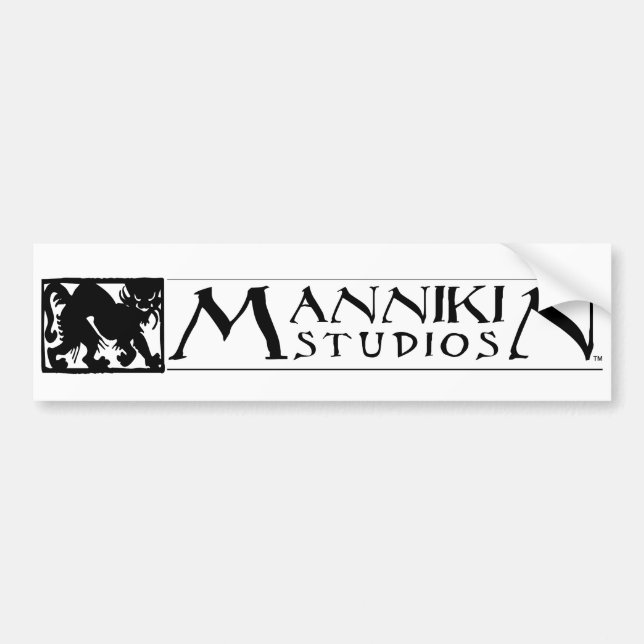 Riklig Mannikin studiologotyp Bildekal (Framsidan)
