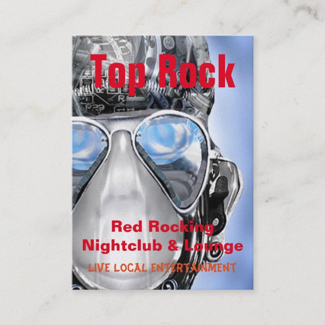 Riklig unik Cyborgcoola Visitkort (Framsida)