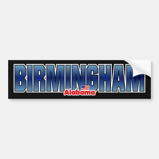 Rikliga Birmingham Bildekal (Framsidan)