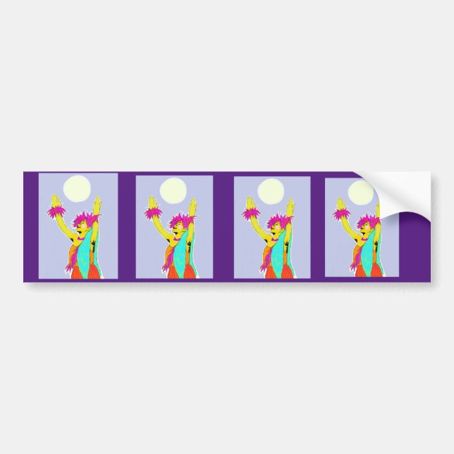 Rikliga hawaianska Hula Bildekal (Framsidan)