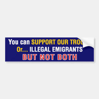 (Rikliga) Support-Our-Troops_Or-Illegals, Bildekal