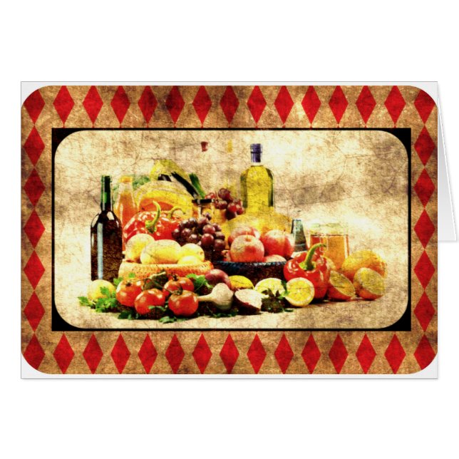 Rikligt Bord Hälsningskort (Framsidan Horizontal)