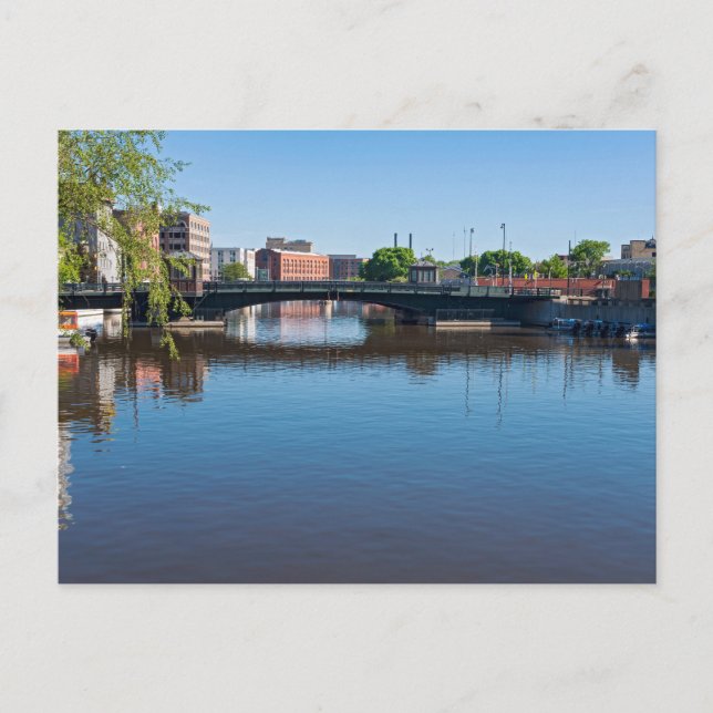riksbro över milwaukee-floden vykort (Framsida)