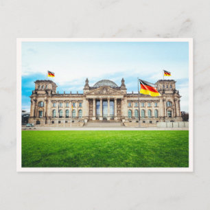 Riksdagshuset Berlin Tysklands flagga Foto Vykort