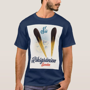 Riksgrnsen Sverige Ski poster T Shirt