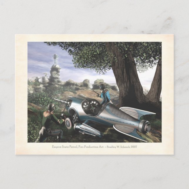 Rikskonstverk för Empire State Patruljen Postkort Vykort (Framsida)