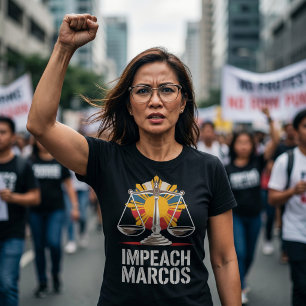 Riksrätt Marcos Filippinsk korruption protest T Shirt