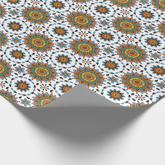 Rikt för stjärnablomma för Maharaja Indien mönster Presentpapper (Hörn)