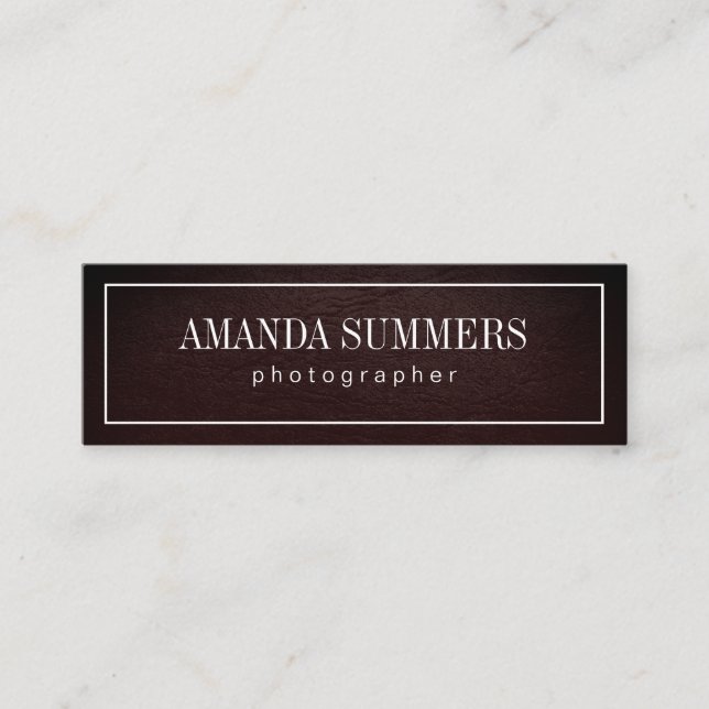 Rikta med Gräns i Vita Mini Visitkort (Framsida)