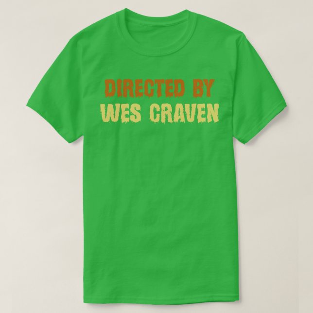 Riktad av Wes Craven Retro Text T Shirt (Design framsida)